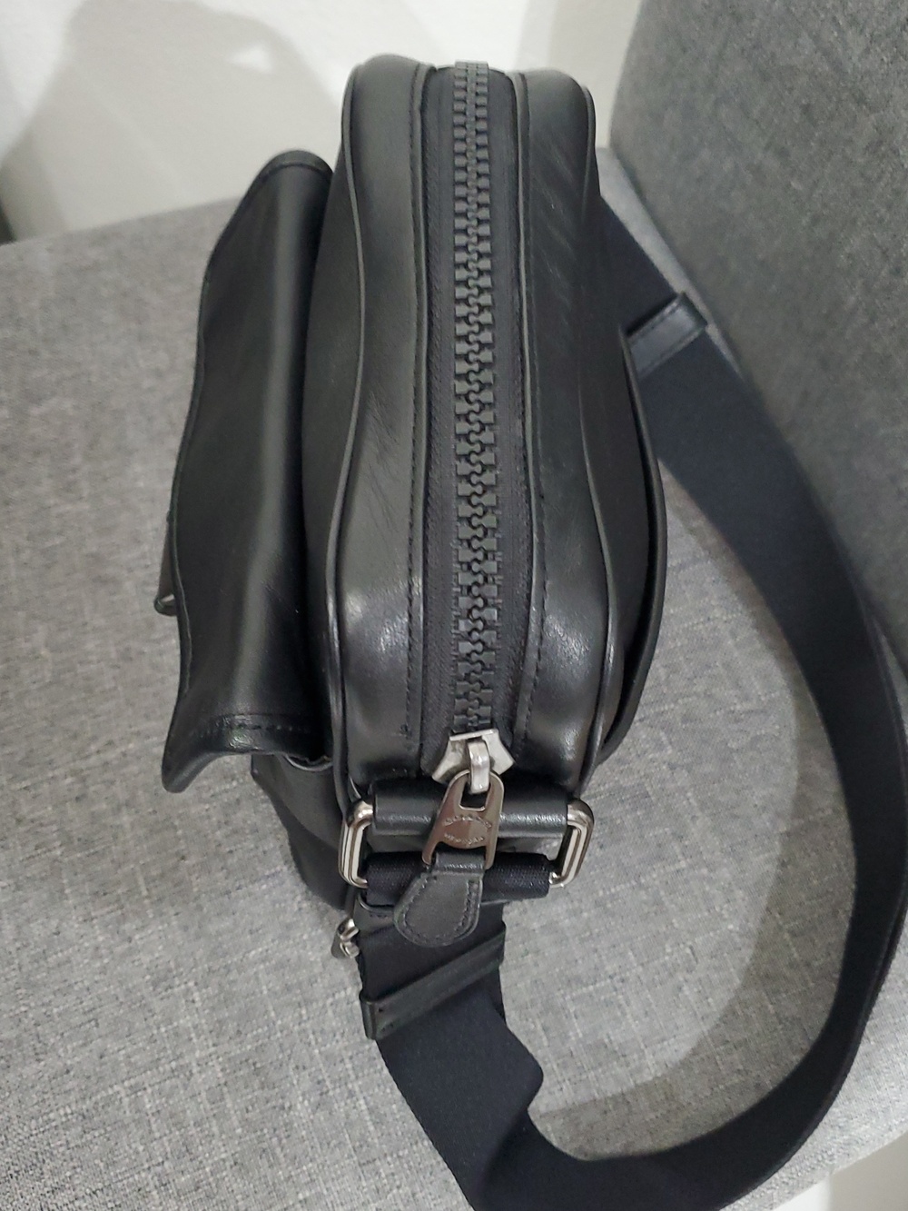 Rare Coach Ranger Shoulder/Crossbody Black Leather Unisex Bag - Picture 11 of 15